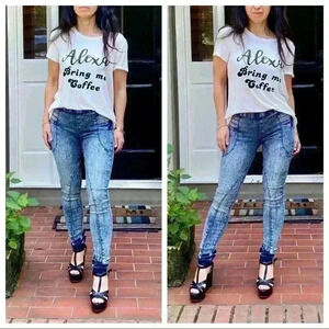 ACD WASH ROCK & ROLL CHIC SKINNY JEANS W/DETAIL